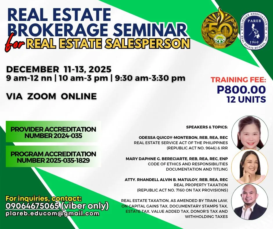 PLAREB Academy Real Estate Brokerage Seminar for New Real Estate Salesperson